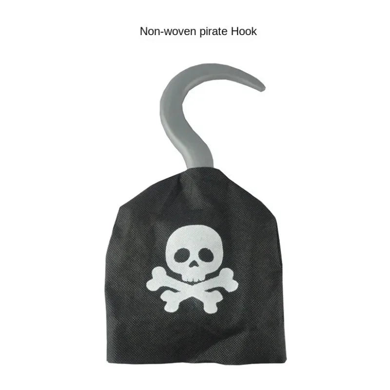 Costume de cosplay pour enfants, glaçage noir, chapeau en visière, ensemble de crochets et de sacs pour enfants, fête à thème d'Halloween, habillage pour garçon, 7,5