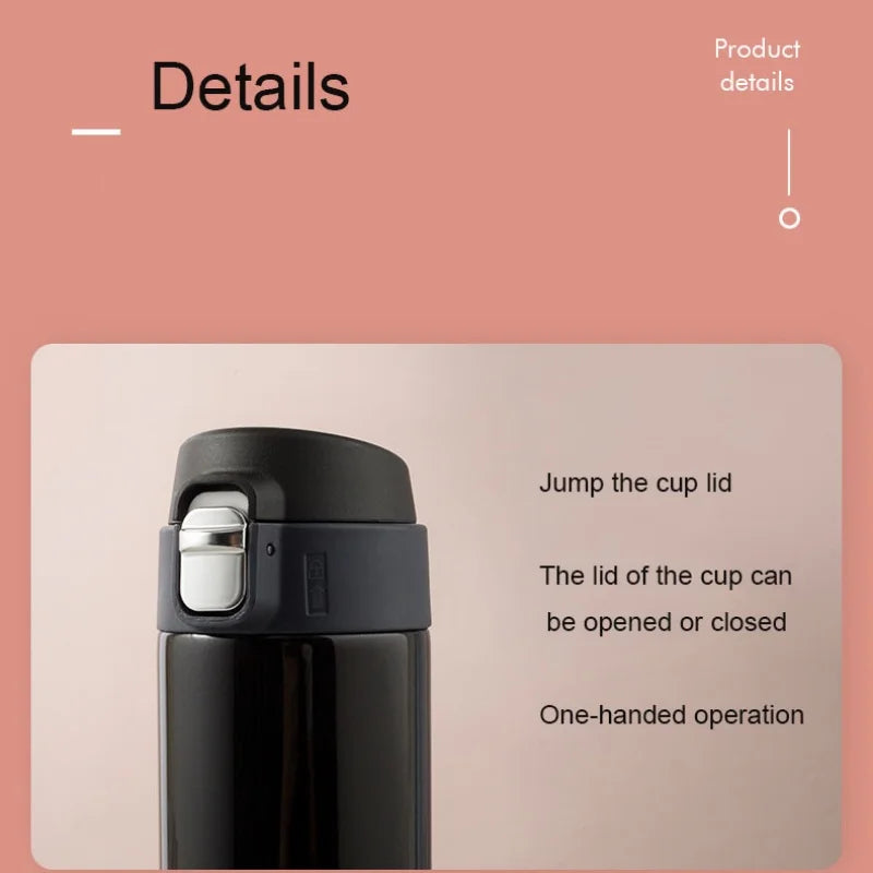 Les étudiants vont à l'école tasse Thermos couverture de balle créative tasse d'eau potable directe Simple couleur unie Durable et pratique