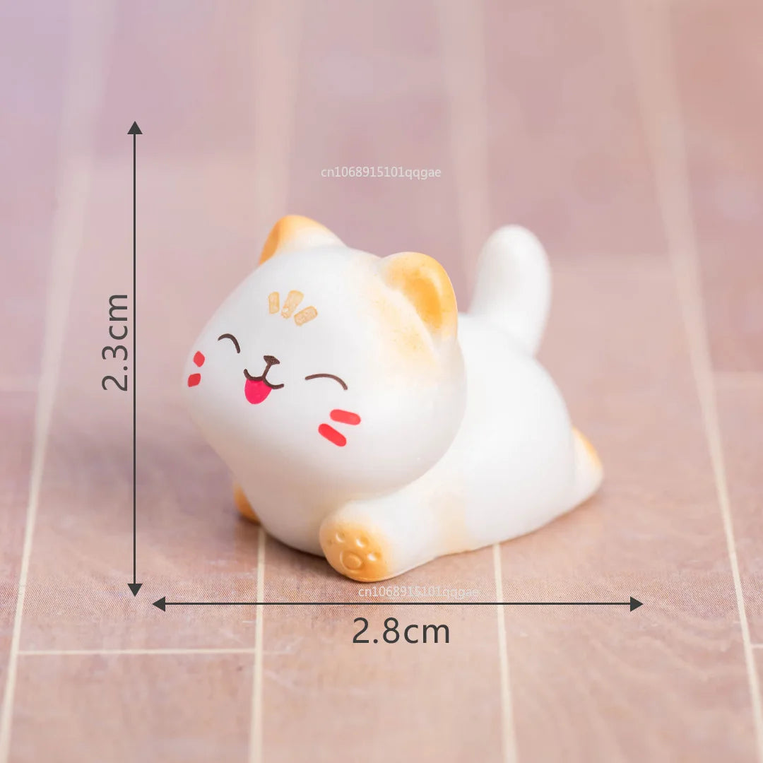 Nouveau modèle de chat de richesse de dessin animé mignon créatif, décoration de bureau, Figurine animale, ornements de chat, accessoires de décoration