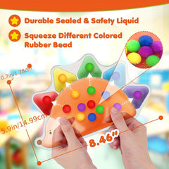 Jouets de tri des couleurs, jouets sensoriels pour les tout-petits, jeux de motricité Fine, jouets d'apprentissage Fidget, jouets hérisson Montessori assortis aux couleurs
