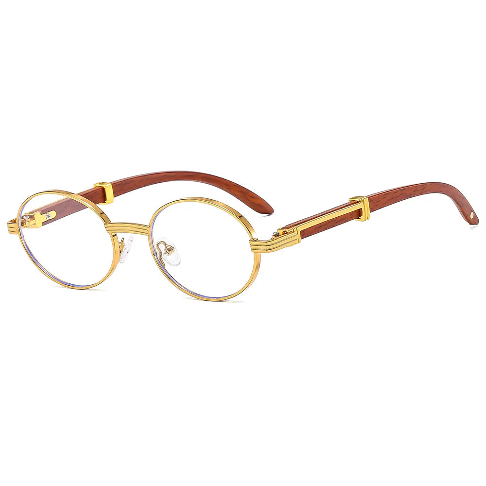 Lunettes de soleil rétro Imitation Grain de bois pour hommes et femmes, ovales, tendance, Protection Uv, nouvelle collection