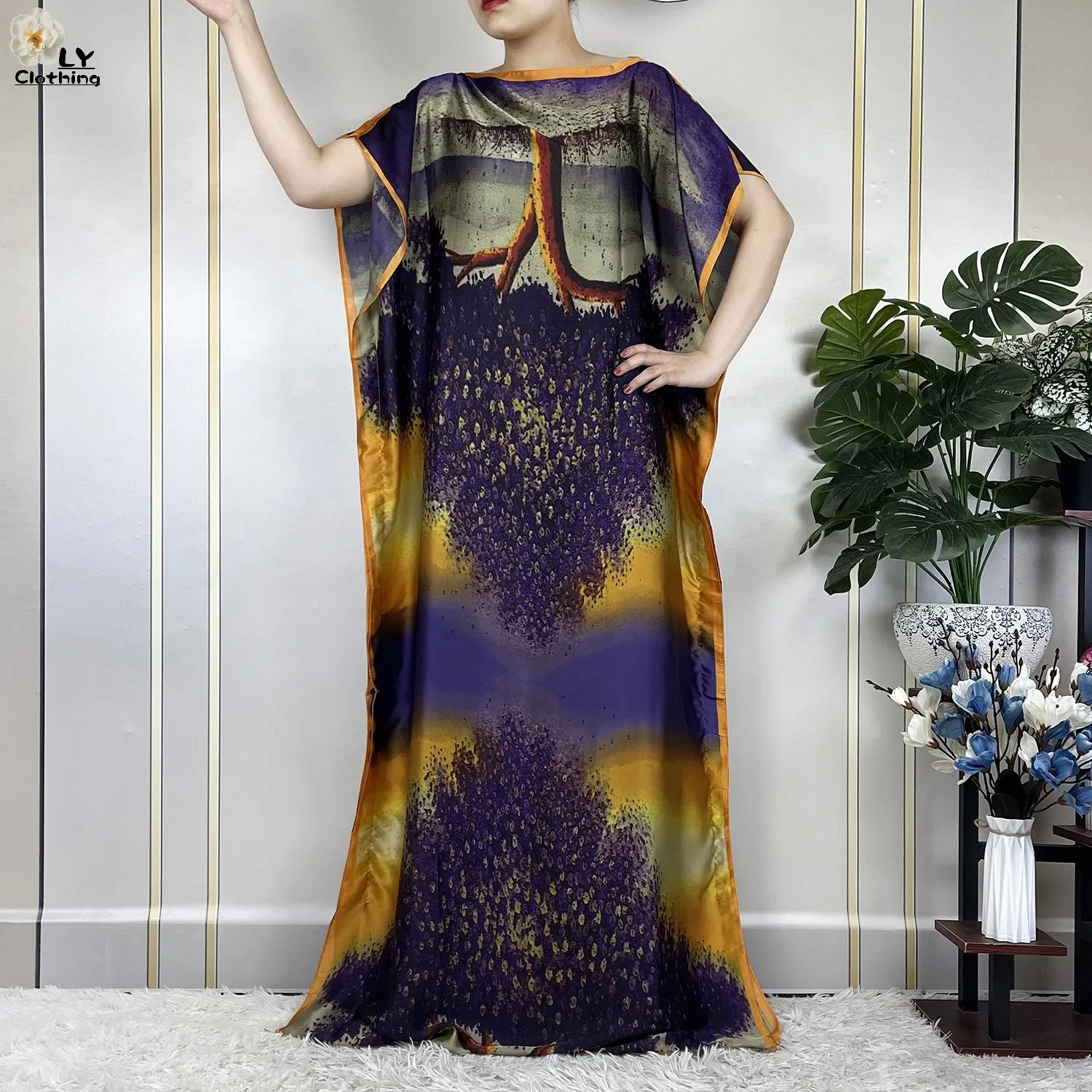 Muslim abayas with belt for women, African maxi dress, elegant evening dress, soft printed turban, new fashion, 2023