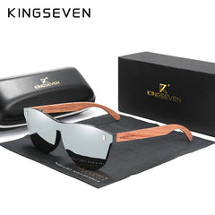 KINGSEVEN hommes lunettes de soleil en bois femmes polarisées rétro lunettes de soleil bois Oculos de sol