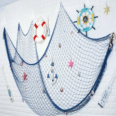 Decorative fish net for underwater party, 7.5 inches, dining room decoration ornaments, summer beach decor, children's birthday party decor