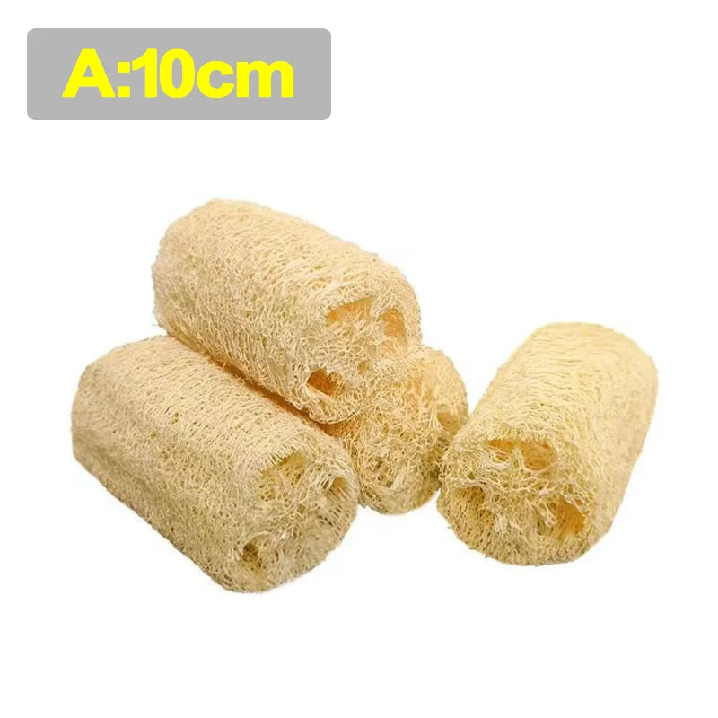 Éponge Loofah Luffa naturelle, biodégradable, forte, nettoyage, longue, antiadhésive, artefact de vaisselle, Pot, brosse, serviettes de vaisselle