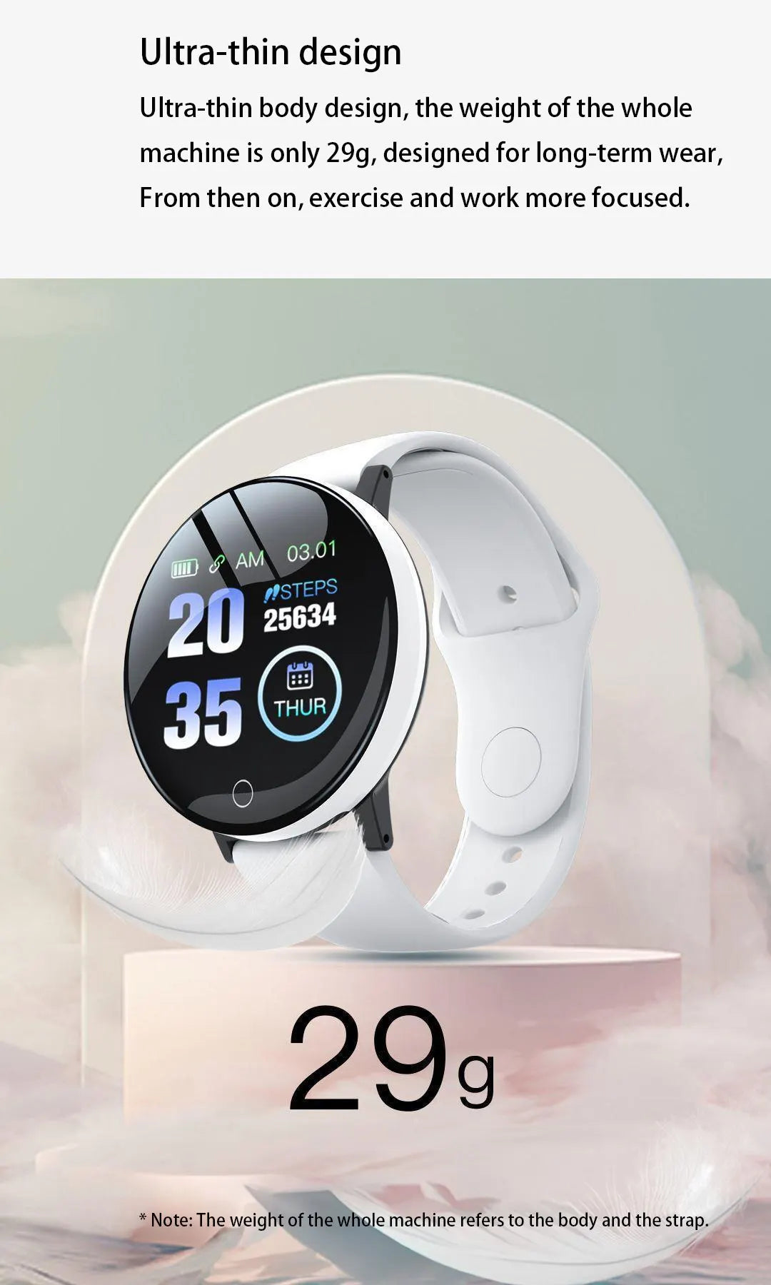 2025 New D18 Multifunctional Smart Watch for Women, Bluetooth Connected Phone, Music, Fitness, Sports Bracelet, Sleep Monitor Smartwatch