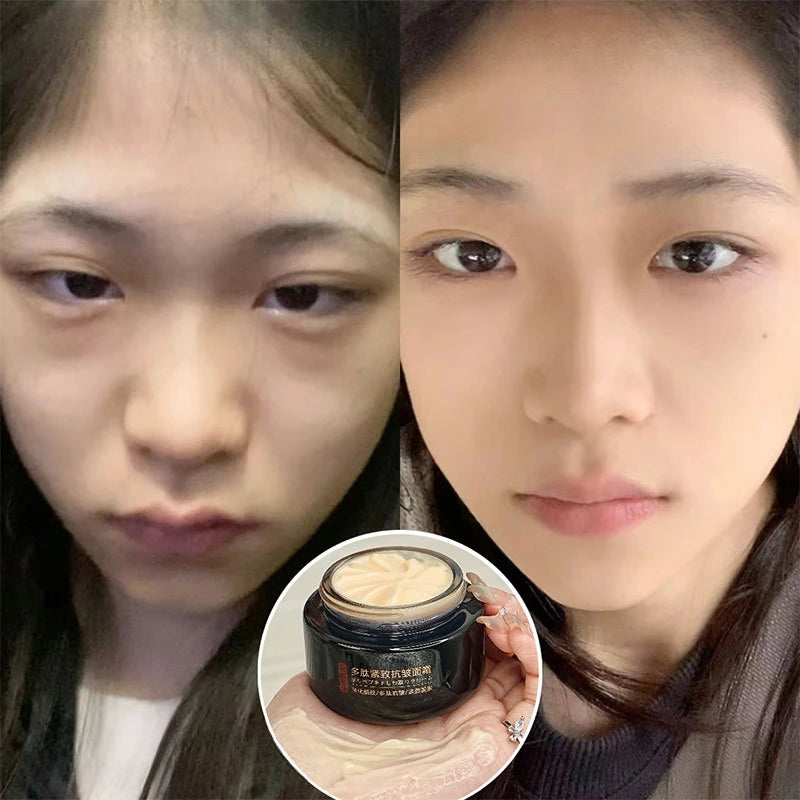 Crème pour le visage raffermissante anti-rides polypeptide, hydratation en profondeur, éclaircit la peau terne, minimise les ridules, crème hydratante de jour et de nuit
