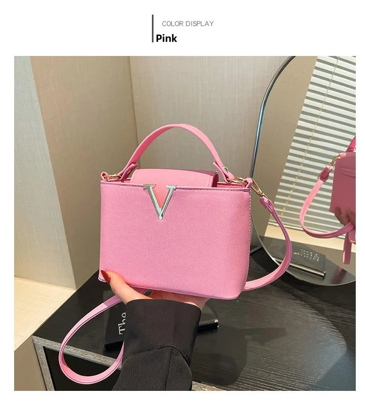 Sac fourre-tout de luxe pour femmes, sac seau élégant en cuir Pu en forme de V Chic, sac à main à couverture supérieure pour femmes, sac à bandoulière pour femme