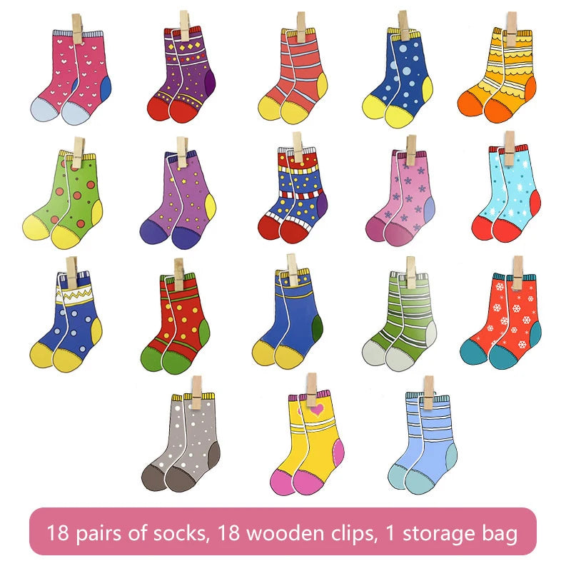 Matériel Montessori pour tout-petits, jouets de bricolage, chaussettes, tri des couleurs, jeux assortis, jouets d'apprentissage éducatif précoce, outils pédagogiques préscolaires
