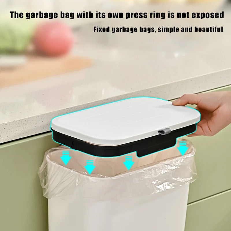 Poubelle de compost de cuisine pour comptoir ou sous évier, petite poubelle de cuisine suspendue avec couvercle pour seau à compost intérieur montable