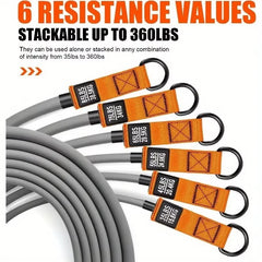 Ensemble de bandes de résistance pour exercices de Fitness, 300lb, Tubes élastiques, corde de traction, équipement d'entraînement pour le poids de la gymnastique à domicile
