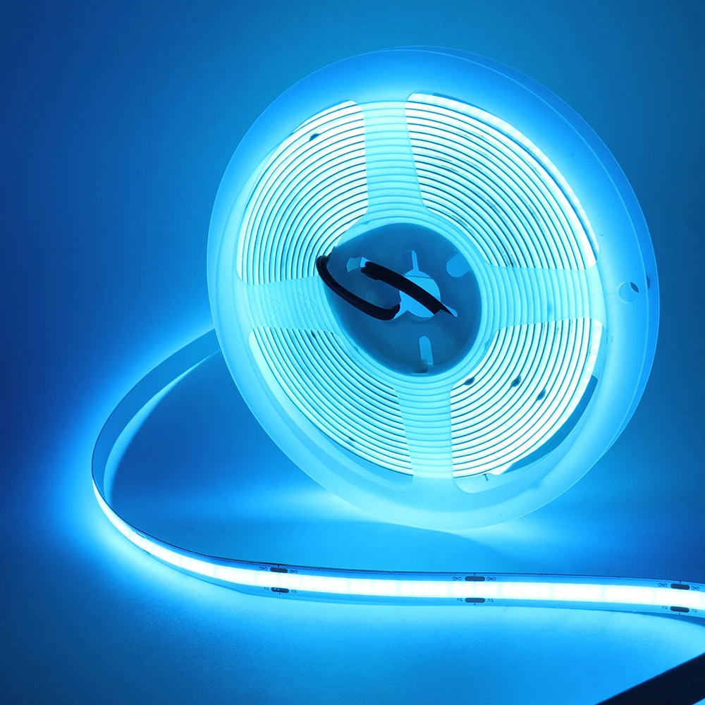 5V USB LED Strip Light, 320 LEDs/M COB, Dimmable Touch Sensor Switch/Push Switch, DIY, TV Mirror, Backlighting, Night Light for Room