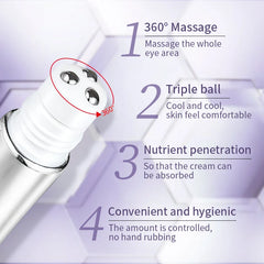 O'CHEAL Anti-rides Anti cernes crème pour les yeux rouleau masseur hydratant sacs pour les yeux Anti-âge acide hyaluronique soins de la peau des yeux