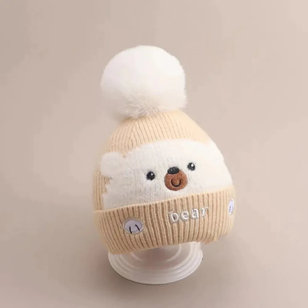 Nouveau haute qualité 2-5 ans bébé tricoté chapeau chaud épaissir enfants cache-oreilles casquette coupe-vent tricoté laine chapeau automne hiver