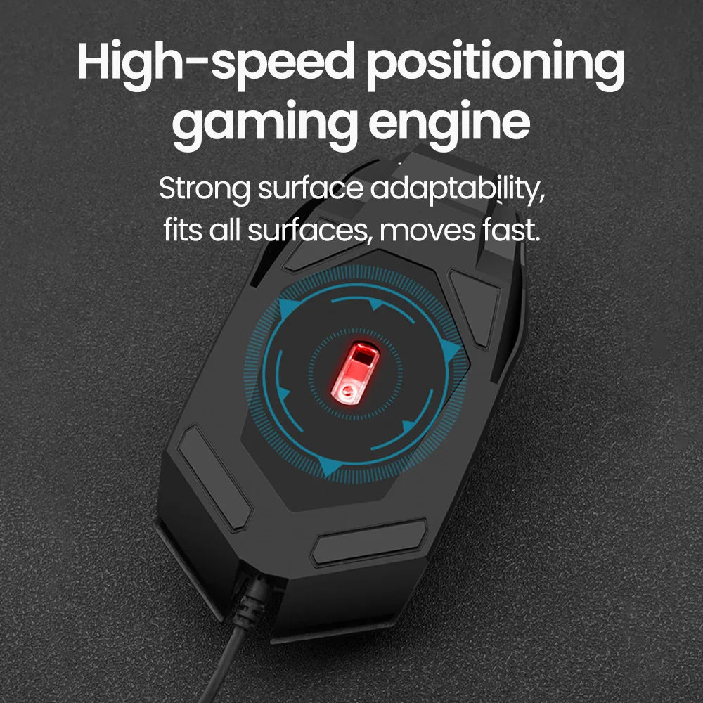 Elough souris filaire muet USB souris de jeu filaire pour ordinateur de bureau ordinateur portable bureau à domicile RGB LED lumineux rétro-éclairé souris jeu