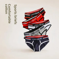 Ensemble 2 pièces - slips de sous-vêtements pour hommes en coton respirant jeunesse taille moyenne sous-vêtements pour hommes de grande taille slips d'été