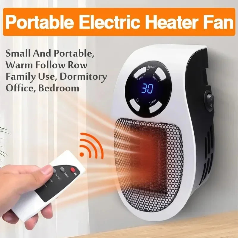Chauffage Électrique Portable de 500W, Machine Chauffante à Distance, Appareil Ménager, Mini Religieux