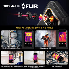 Ulefone Armor 27T Pro 5G Rugged Phone with THERMAL BY FLIR® 10600mAh Android 14 Smartphone 50MP+64MP 6.78" 24GB+256GB NFC Mobile Phone