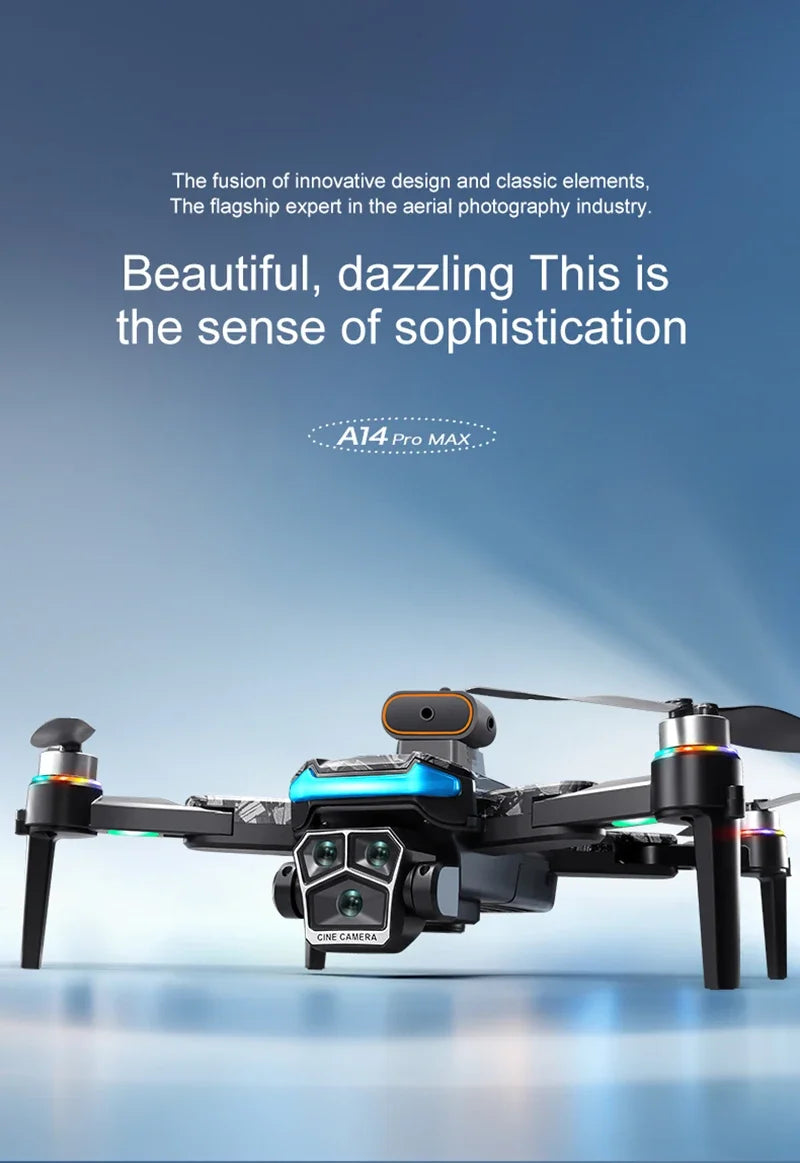 Xiaomi A14 ProMax Drone, Brushless Motor, 8K HD, Three Cameras, GPS, Optical Flow, Obstacle Avoidance, Foldable Quadcopter Drone Toy