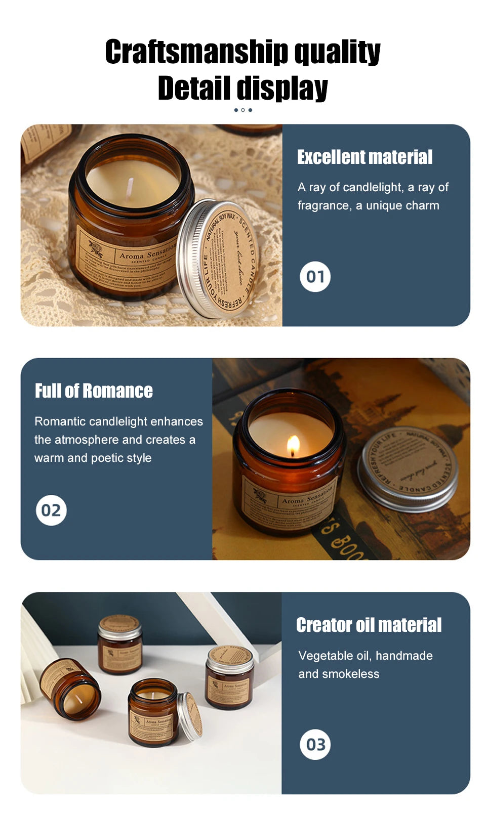Aromatic, smokeless scented candle, handmade soy candle, warnings below, glass cup, home decoration, festival, wedding, birthday party gift