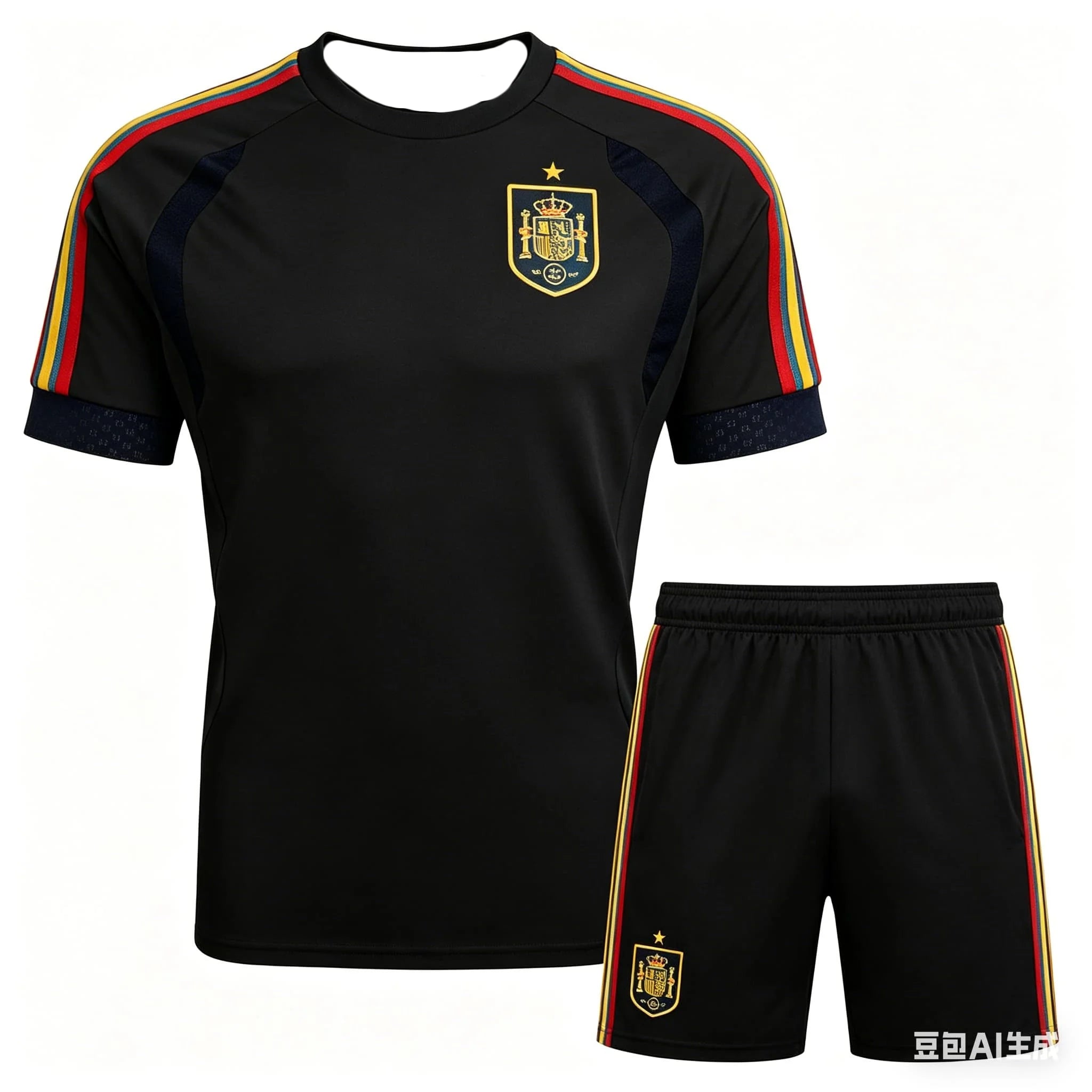 Nouveau modèle 2026 – Ensemble maillot d'entraînement de l'équipe nationale espagnole à séchage rapide – T-shirt respirant et tendance pour homme – Collection été familiale