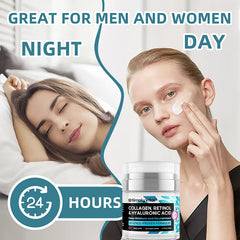 Crème hydratante déformable au rétinol pour le visage, soin de la peau au collagène, acide hyaluronique, nourrissant en profondeur, jour et nuit, 50ml