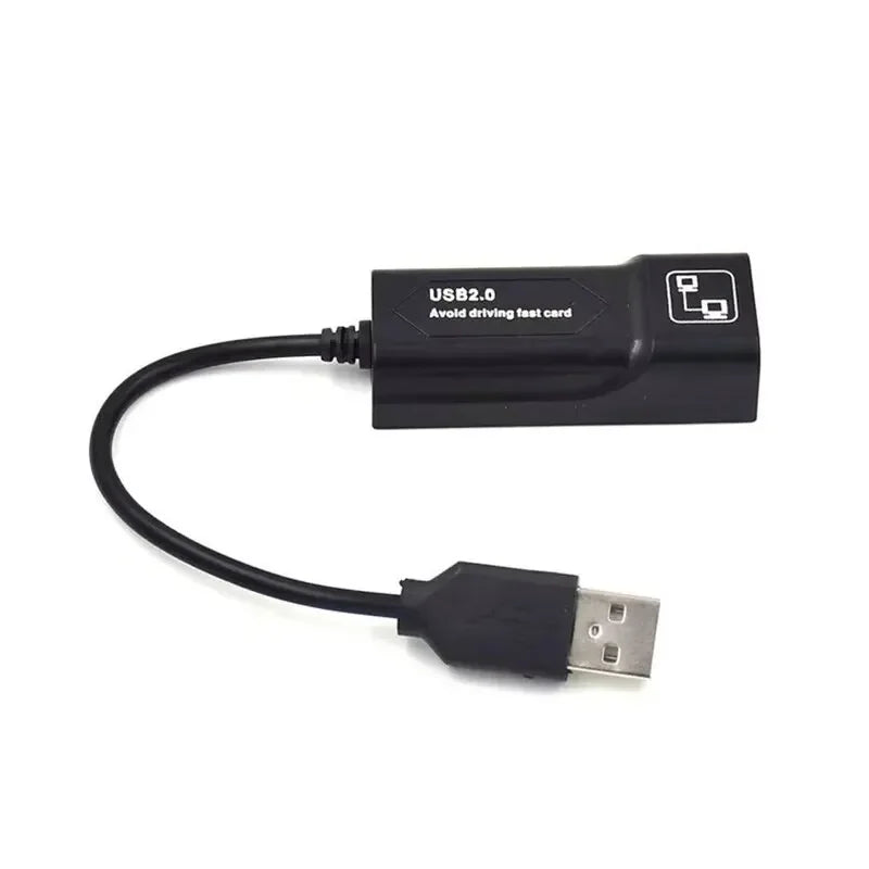 Adaptateur Ethernet USB 2.0 vers RJ45 – Carte réseau filaire 100 Mbps pour ordinateur/ordinateur portable, Plug & Play sans pilote