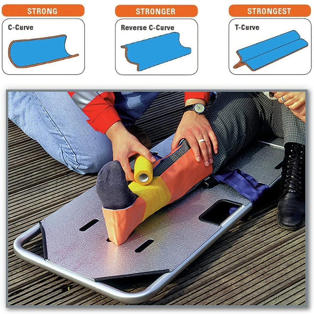 Rouleau d'attelle universelle en aluminium pour premiers secours, polymère de survie médicale pour fixation, Kit médical d'urgence en os, voyage en plein air