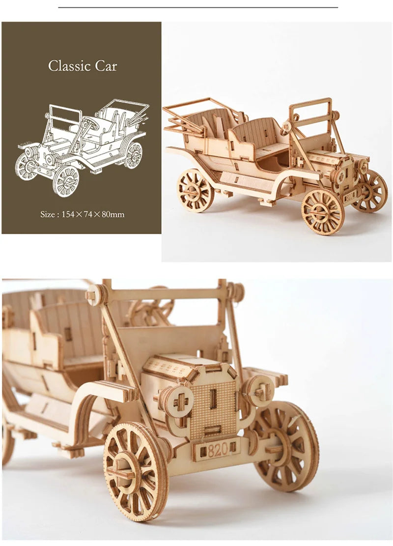 Puzzle 3D en bois, modèle de jouet mécanique fait à la main, jeu de construction, à assembler, modèle de bateau, ornement, cadeau de noël, 1 pièce