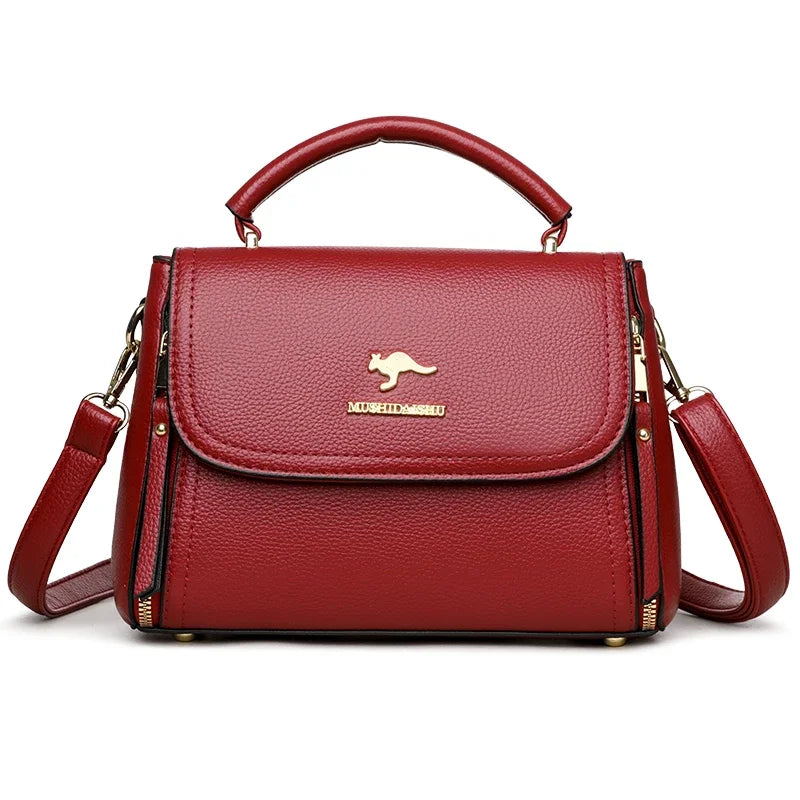 Women's soft leather top-handle bags, luxury design, insider messenger bags, high-quality handbags and purses, CommConsul Handbag 