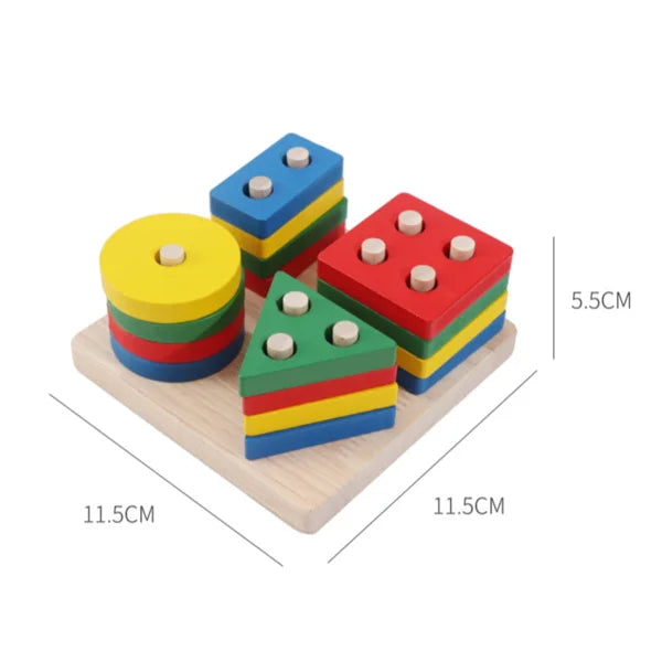 Jouets éducatifs en bois Montessori pour enfants de 1 2 3 ans jouets pour bébés Puzzles en bois 3D jouet d'apprentissage pour bébés jeu de Puzzle pour enfants