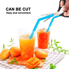 Pailles à boire réutilisables en silicone de qualité alimentaire, pliables et flexibles, avec brosses pour livres, fournitures de fête pour bar, recyclables