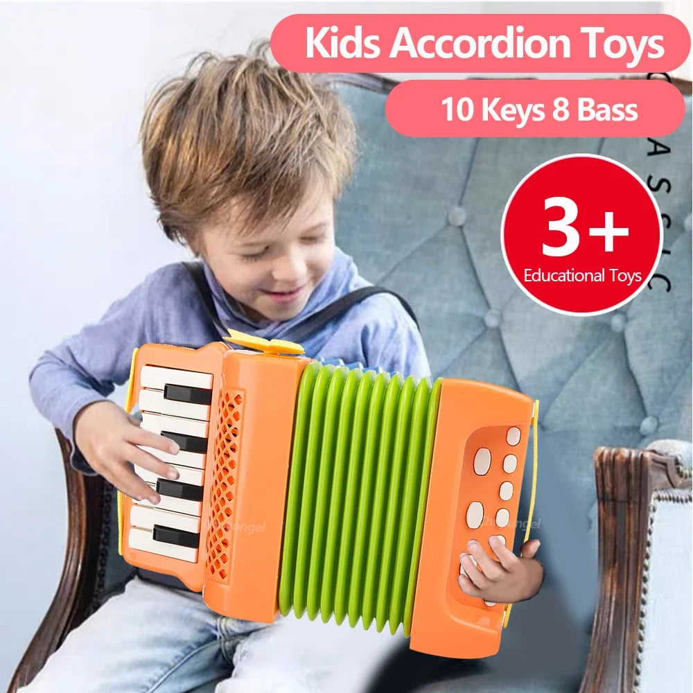 Jouet accordéon pour tout-petits, Instrument de musique, jouets éducatifs, cadeaux de développement d'intérêt musical pour enfants, garçons et filles