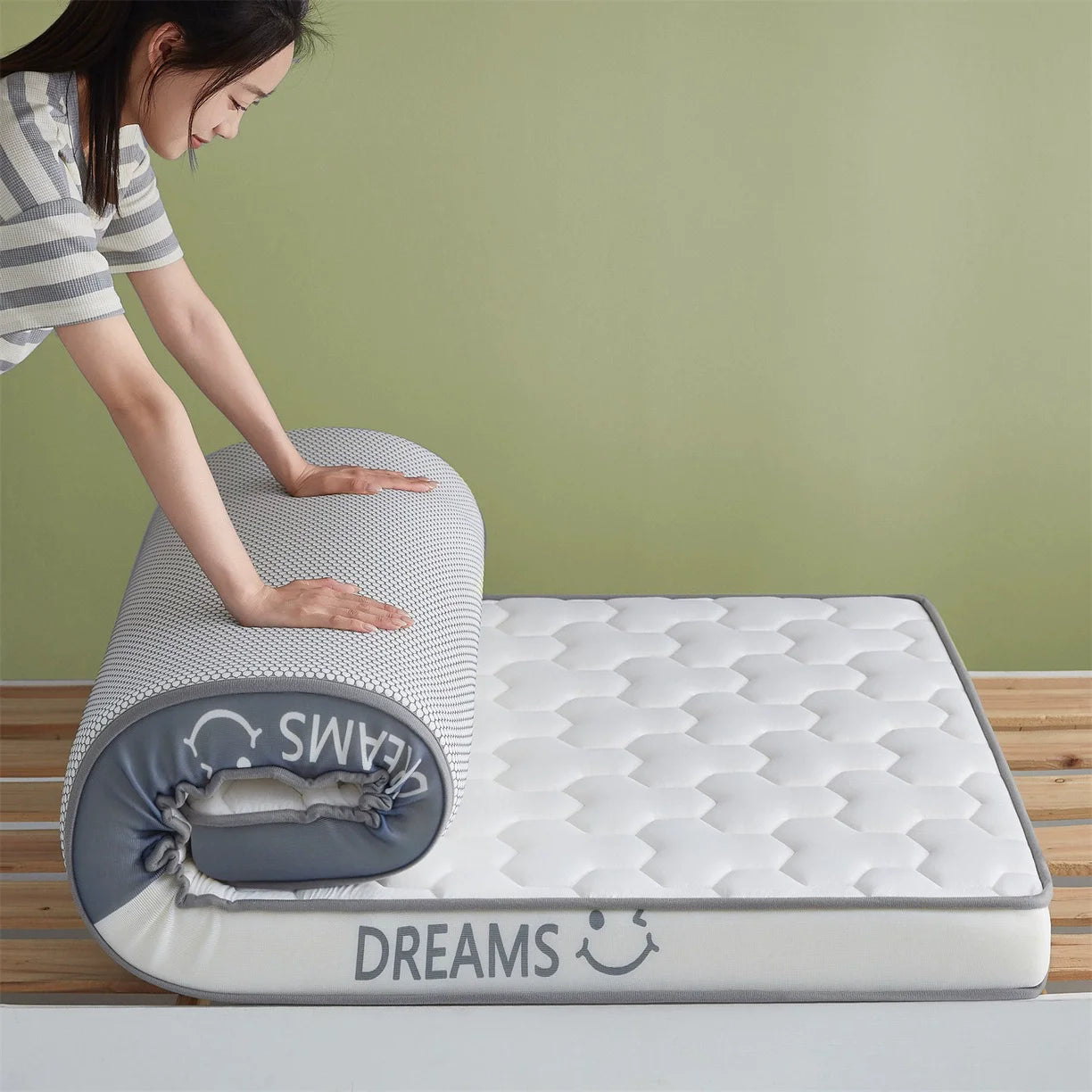 Matelas en Latex à mémoire de forme, pour usage domestique, lit Double simple Extra épais, pour dortoir d'étudiants, sol Tatami