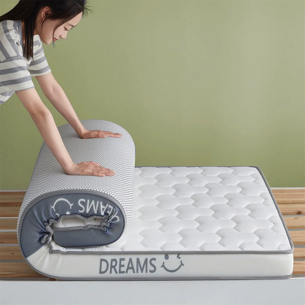 Memory foam latex mattress, for home use, extra thick single/double bed, for student dormitory, tatami floor