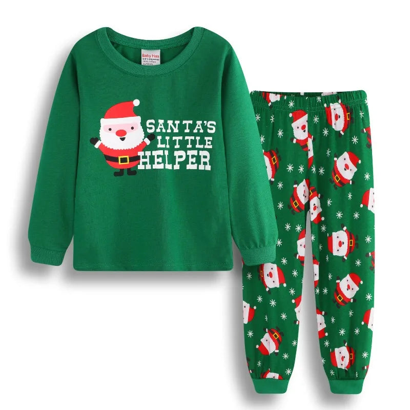 Ensemble haut et pantalon imprimés de noël pour enfants, vêtements pour garçons et filles, vêtements de maison pour fête de noël, ensembles mignons pour enfants, Costumes de Cosplay