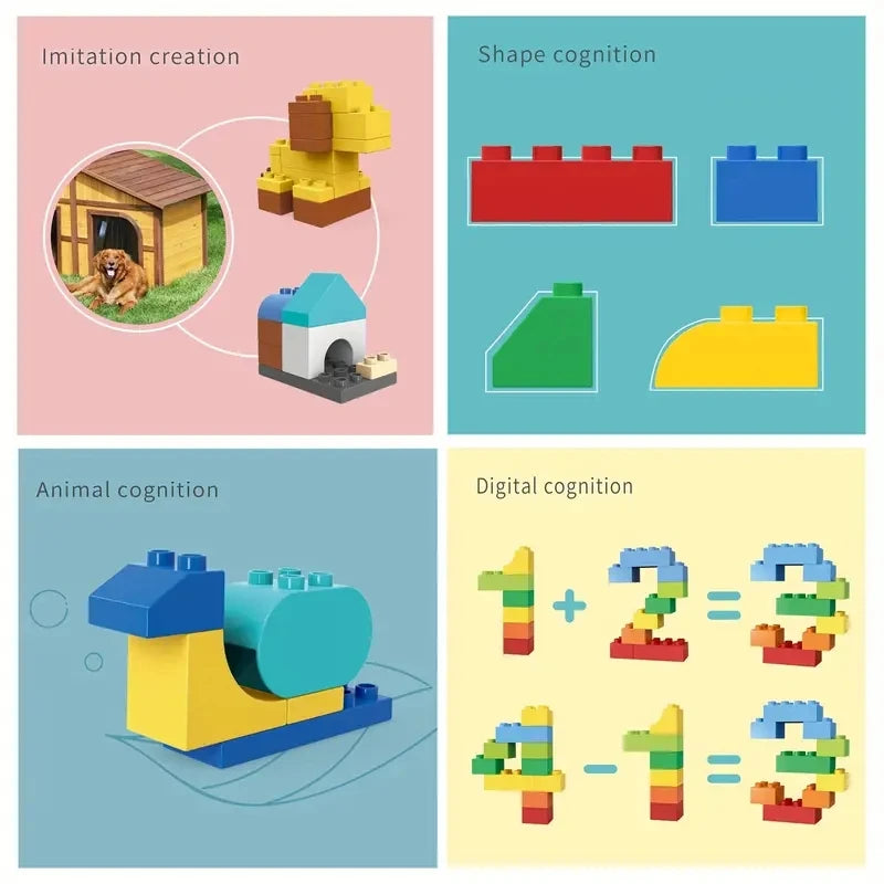 Enfants bricolage blocs de construction ensemble jouets blocs de construction classiques urbains assemblés jouets éducatifs pour garçons filles cadeau de noël 200 pièces