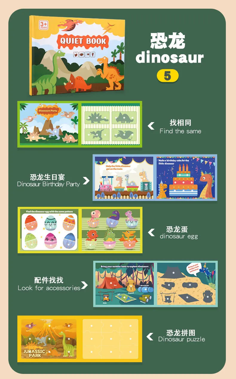 Livre occupé Montessori pour enfants en bas âge, jouets éducatifs pour bébés, livre silencieux, chiffres d'animaux, puzzle assorti