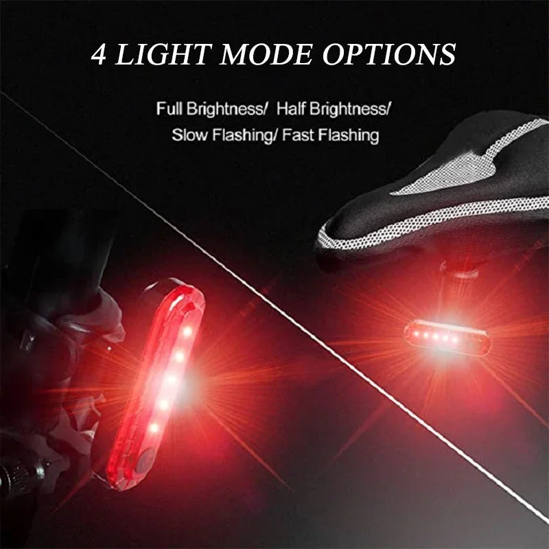 Enquêter arrière LED étanche pour vélo, aste par USB, éclairage de vélo clignotant, lampe à iode de sécurité, accessoires de lanterne de vélo
