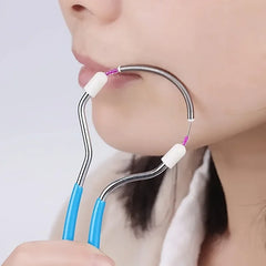 Facial hair remover for women, removes unwanted hair on the upper lip, chin, and face; portable spring roller epilator for smooth skin; 1 piece
