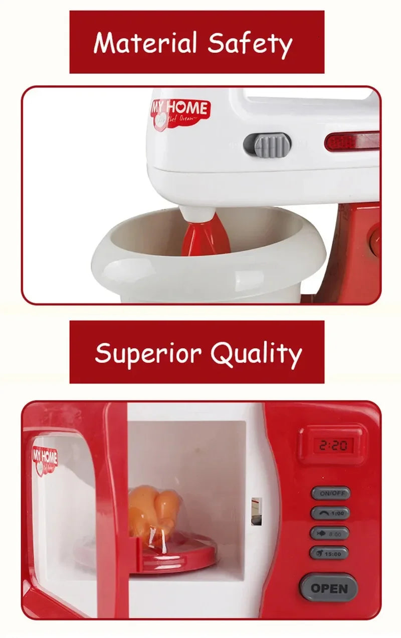 Appareils de cuisine jouets jouet ensemble de cuisine pour enfants jouer cuisine maison de poupée accessoires mélangeur cafetière Machine mélangeur grille-pain