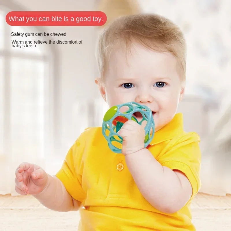 Hochet à main pour bébé, boule souple, jouets pour nouveau-né, anneaux de dentition, cloche à main, jouets sensoriels, jouets éducatifs pour enfants de 0 à 12 mois