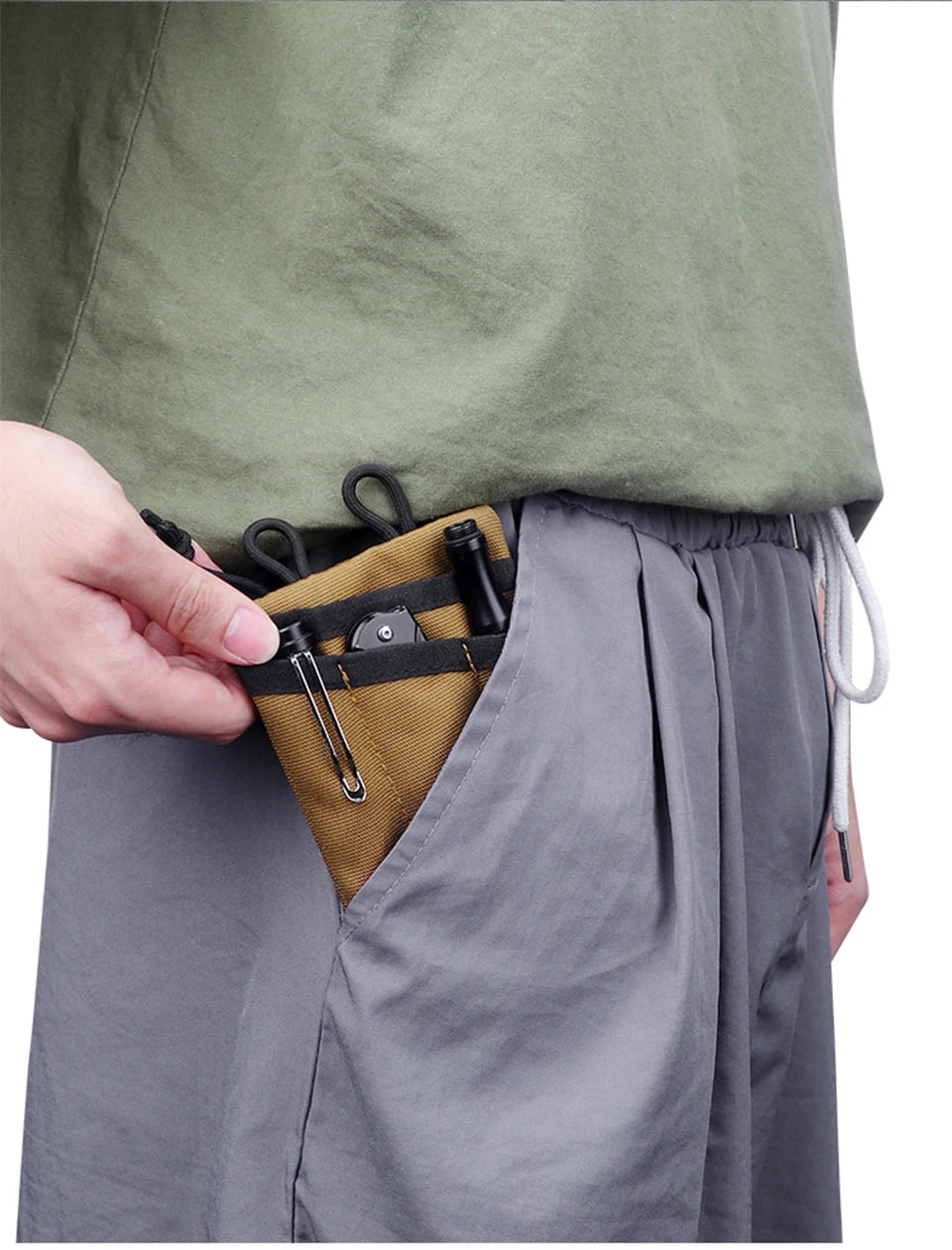Sac tactique EDC sac portefeuille mini sac de taille clé de carte avec sac de taille camping, randonnée, chasse, pêche, porte-monnaie en plein air