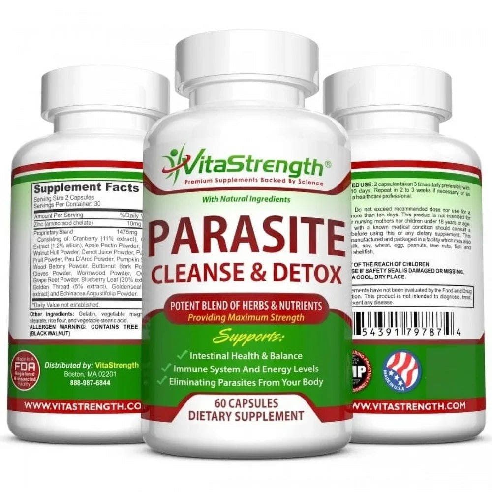 Nettoyant parasite premium - Détox intestinal - Soutient parasites et autres vers intestinaux