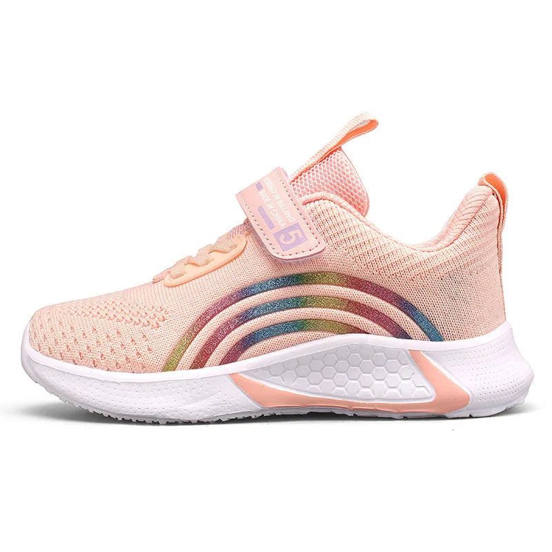 Nouveau Design rouge formateurs chaussures pour enfants filles confortable plate-forme fille chaussures de sport grande taille 38 enfants baskets de course