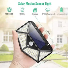 Lampe solaire LED multifonctionnelle avec détecteur de mouvement, lumière du soleil étanche, décoration de jardin extérieur, 62 projecteurs