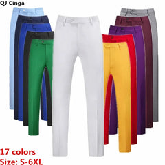 Pantalons formels hommes 2024 nouveau élégant homme bureau travail pantalon décontracté élastique coton pantalon hommes 17 couleurs pantalons Hombre