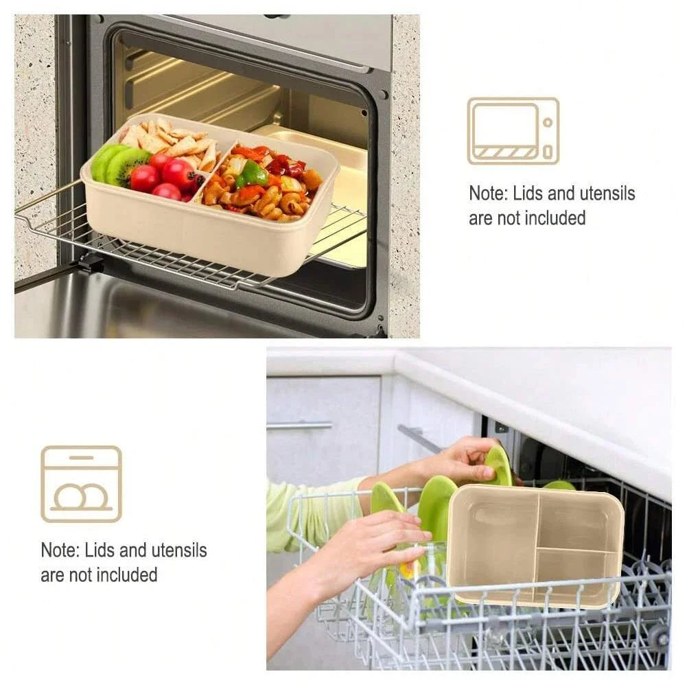 Boîte à Bento pour adultes, conteneurs pour adultes, hommes et femmes avec 3 compartiments, récipient alimentaire pour la rentrée scolaire