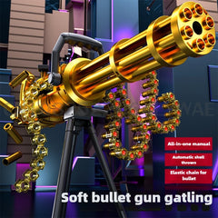 115cm jouet pistolet grand électrique faux pistolet balle molle éjection EVA pistolet bricolage auto-assemblage tactique Gatling pistolet jouet cadeau de noël