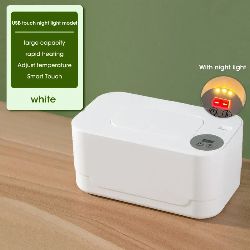 Chauffe-lingettes humides pour bébé, avec affichage LED, distributeur de serviettes humides, Portable, USB, chauffe-lingettes pour bébé, boîte chauffante pour serviettes, maison/voiture